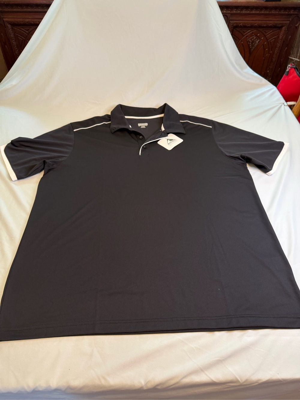Augusta Sportswear Black Polo with White Accents
